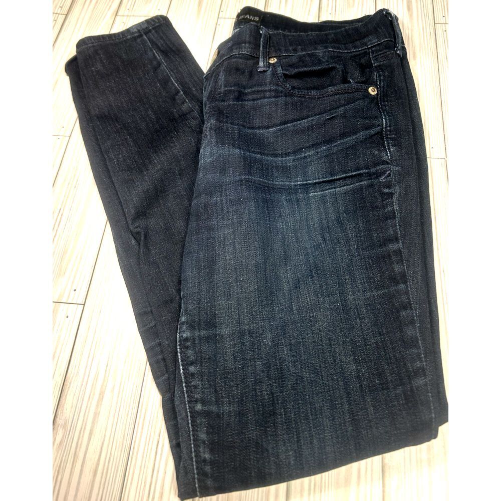 Express Legging Jeans Women Blue Denim Dark Wash Skinny Mid-Rise Stretch Size 10